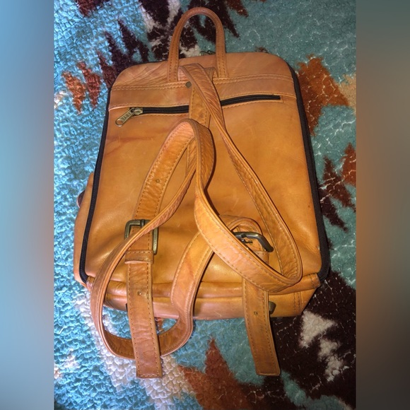 Frye Leather Backpack Purse. There is a flaw, seen in the last photo. - Picture 3 of 9